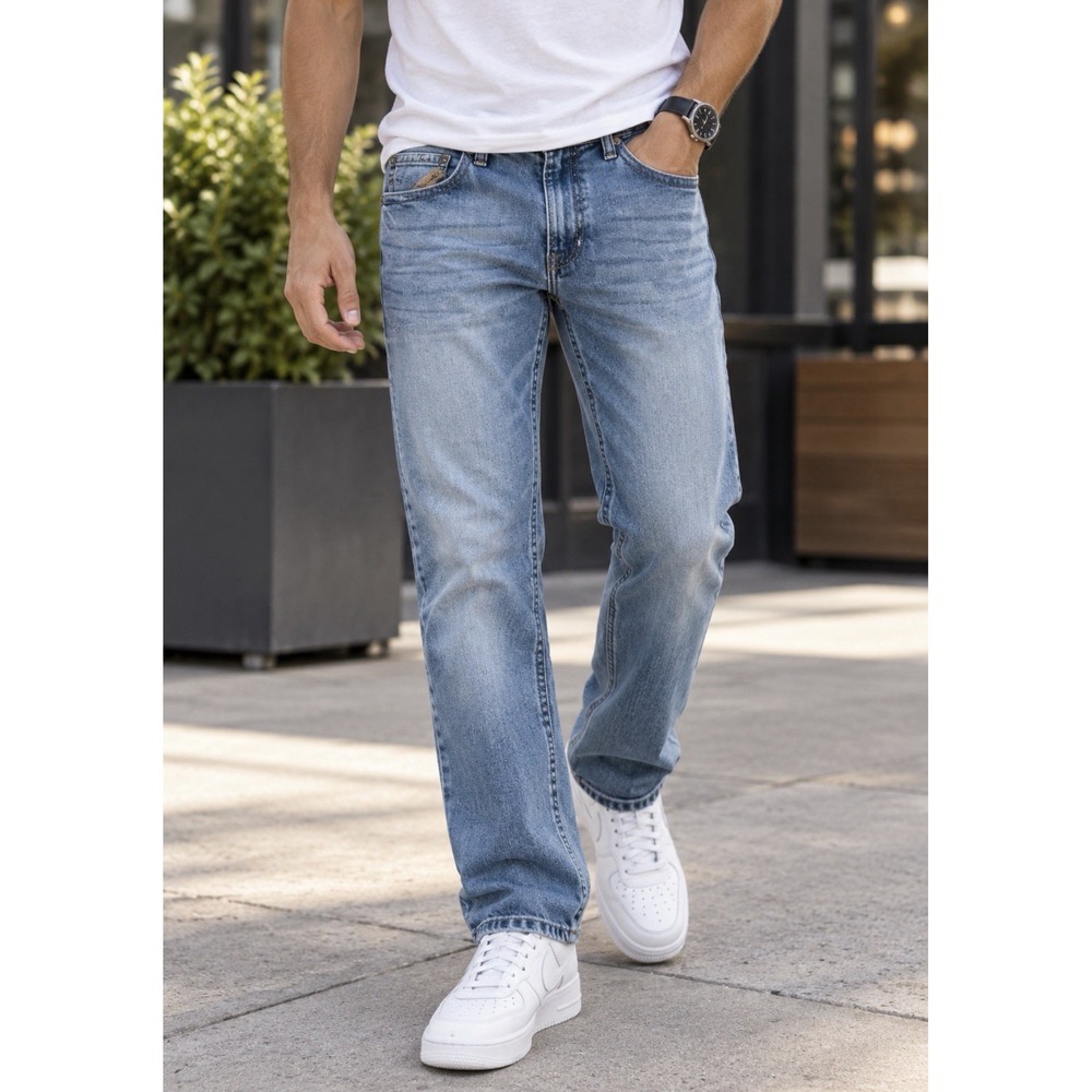 Ariat M7 Jeans Mens 36x30 Blue Slim Fit Straight Leg Western Denim Medium Wash